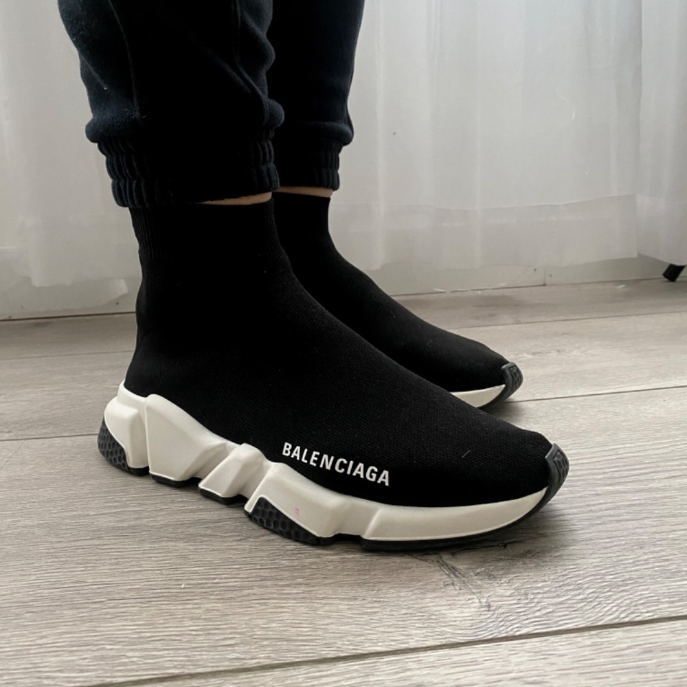 BALENCIAGA SPEED KNIT HIGH TOP SNEAKERS SIZE EU 38/US8 - Picture 2 of 6